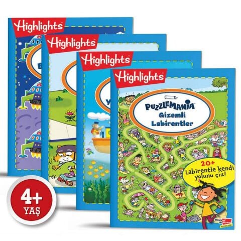 HighLights Puzzlemania On The Go Serisi 4'lü Set (4+Yaş)