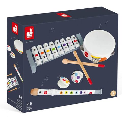 Janod Confetti Müzikal Set 4'lü - Ahşap Müzik Aletleri