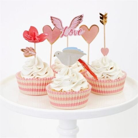 Meri Meri - Valentine’s Cupcake Kit - Sevgi Cupcake Kit - 24'lü