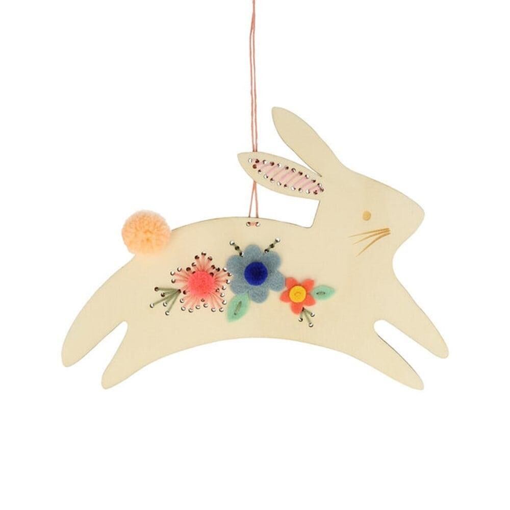 Meri Meri - Bunny Embroidery Kit - Tavşanlı Nakış İşleme Seti