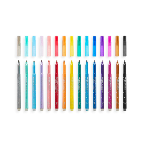 Ooly Rainbow Sparkle Simli 15’li Keçeli Kalem