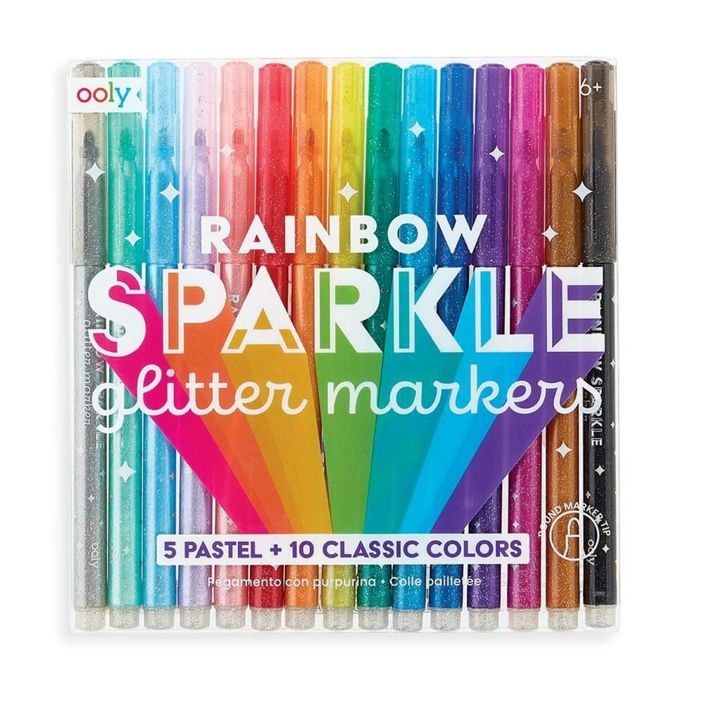 Ooly Rainbow Sparkle Simli 15’li Keçeli Kalem
