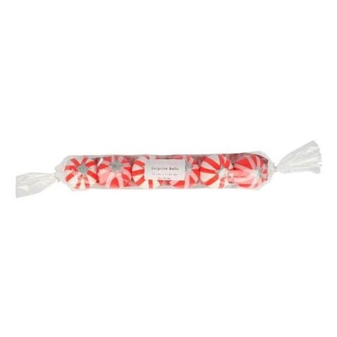 Meri Meri - Peppermint Candy Surprise Balls - Kırmızı Sürpriz Topları