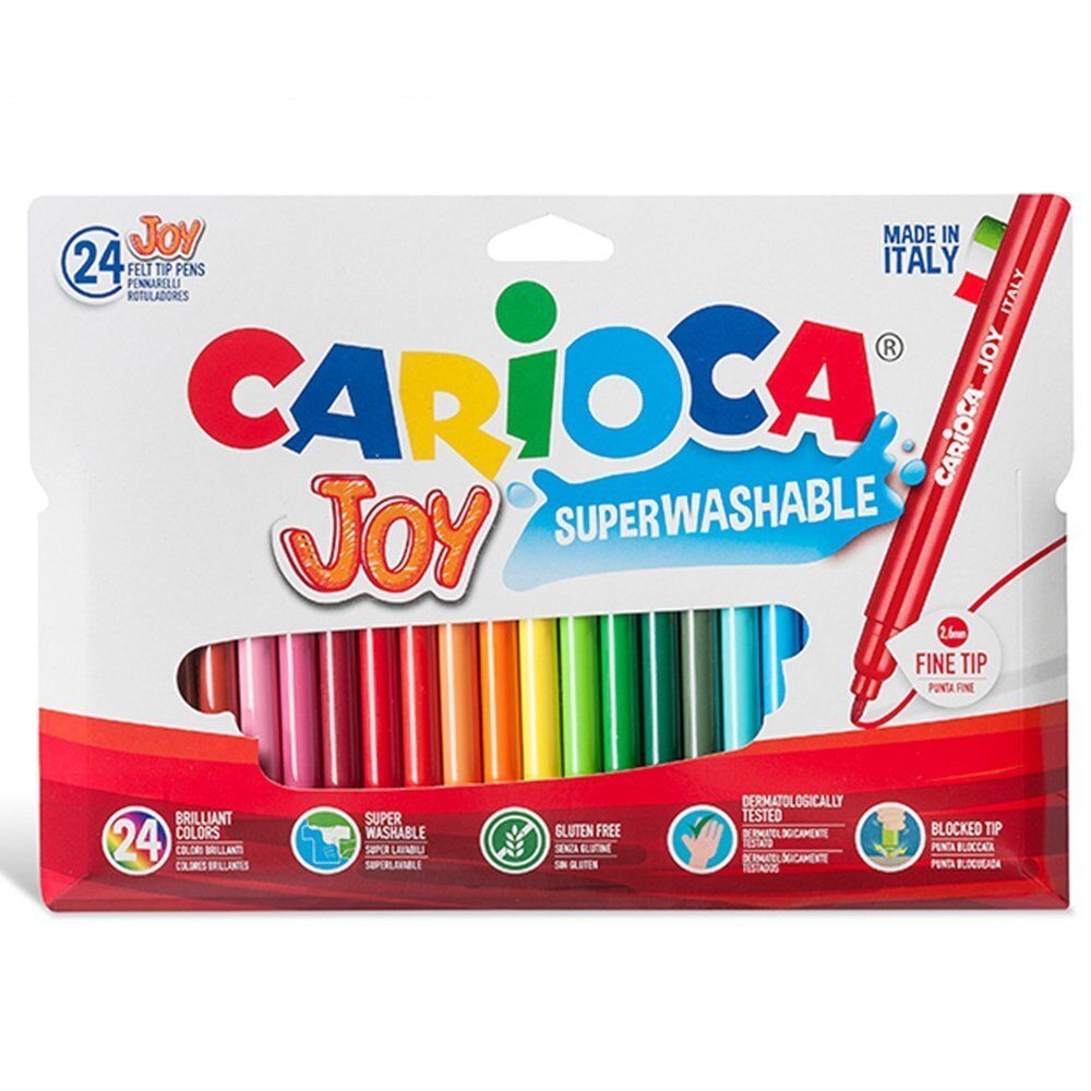 Carioca Joy Süper Yıkanabilir Keçeli Boya Kalemi 24'lü