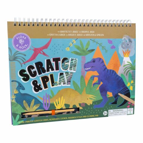 Floss & Rock Scratch and Play Aktivite Kitabı / Dino