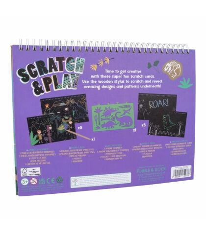 Floss & Rock Scratch and Play Aktivite Kitabı / Dino