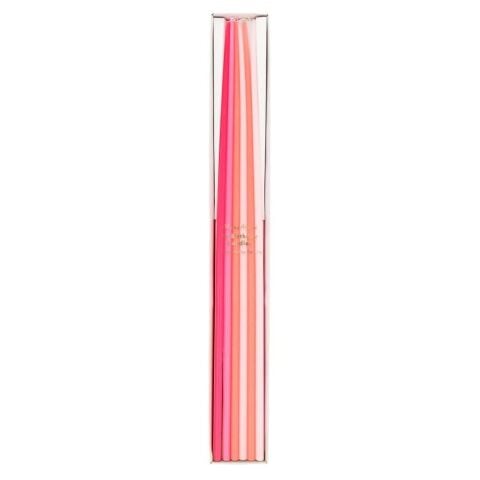 Meri Meri - Pink Tall Tapered Candles - Pembe Uzun Mumlar