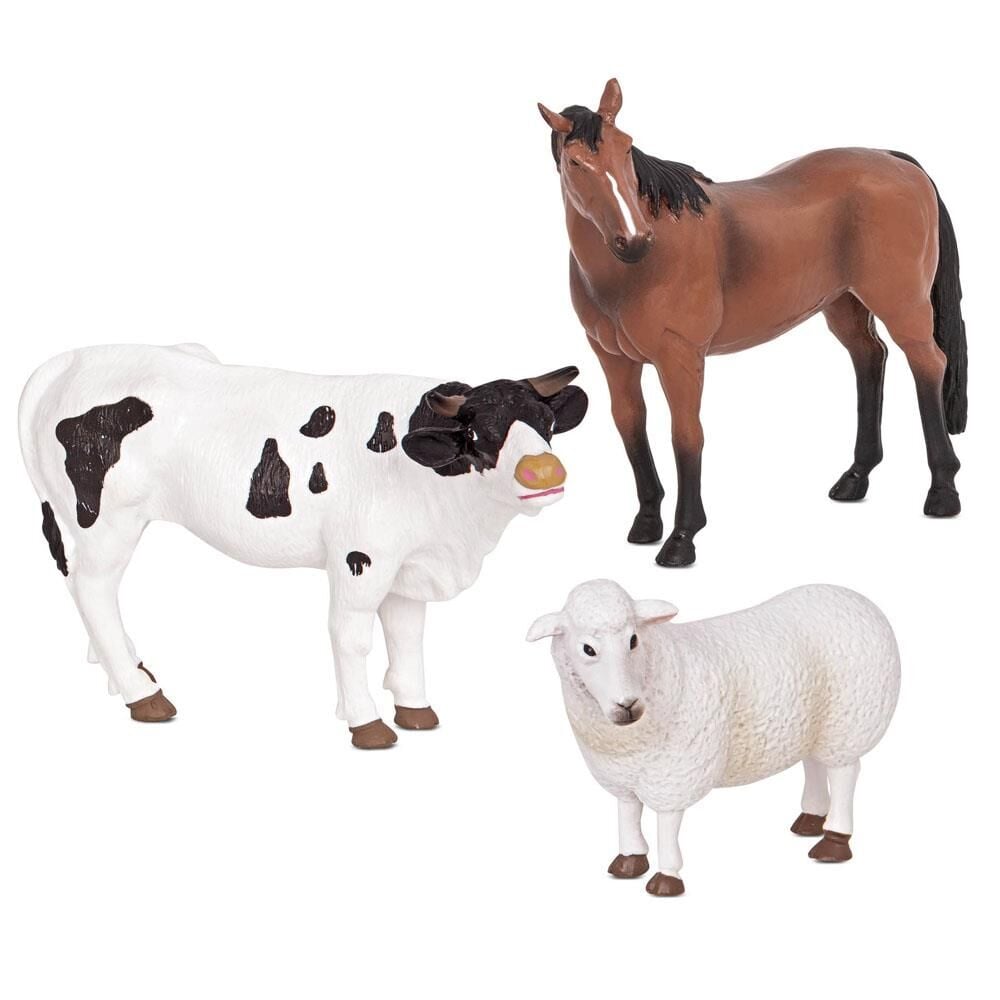 Terra Çiftlik Hayvanları 3'lü Set Koyun, Boğa ve At