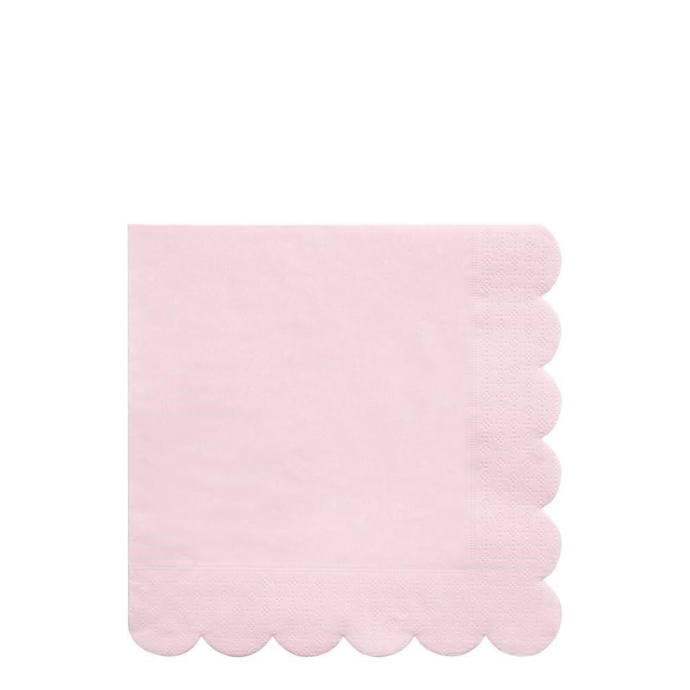 Meri Meri - Pale Pink Napkins - Açık Pembe Peçeteler - L - 20'Li