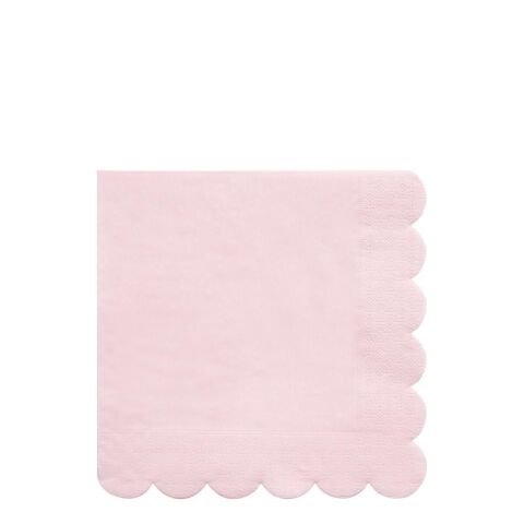 Meri Meri - Pale Pink Napkins - Açık Pembe Peçeteler - L - 20'Li