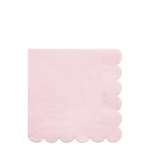 Meri Meri - Pale Pink Napkins - Açık Pembe Peçeteler - L - 20'Li