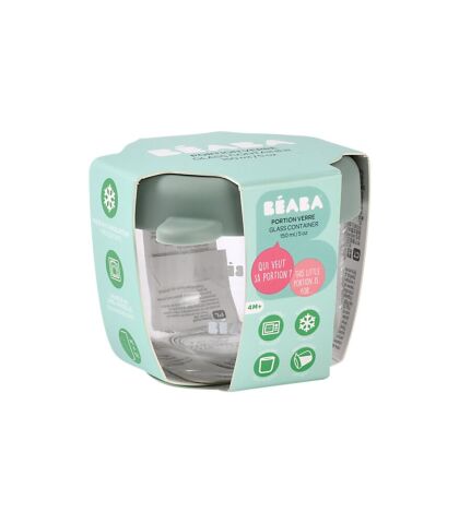 Beaba - Bebek Cam Mama Kavanozu 150 ml, Sage Green