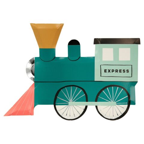 Meri Meri - Train Plate - Tren Tabak - 8'li