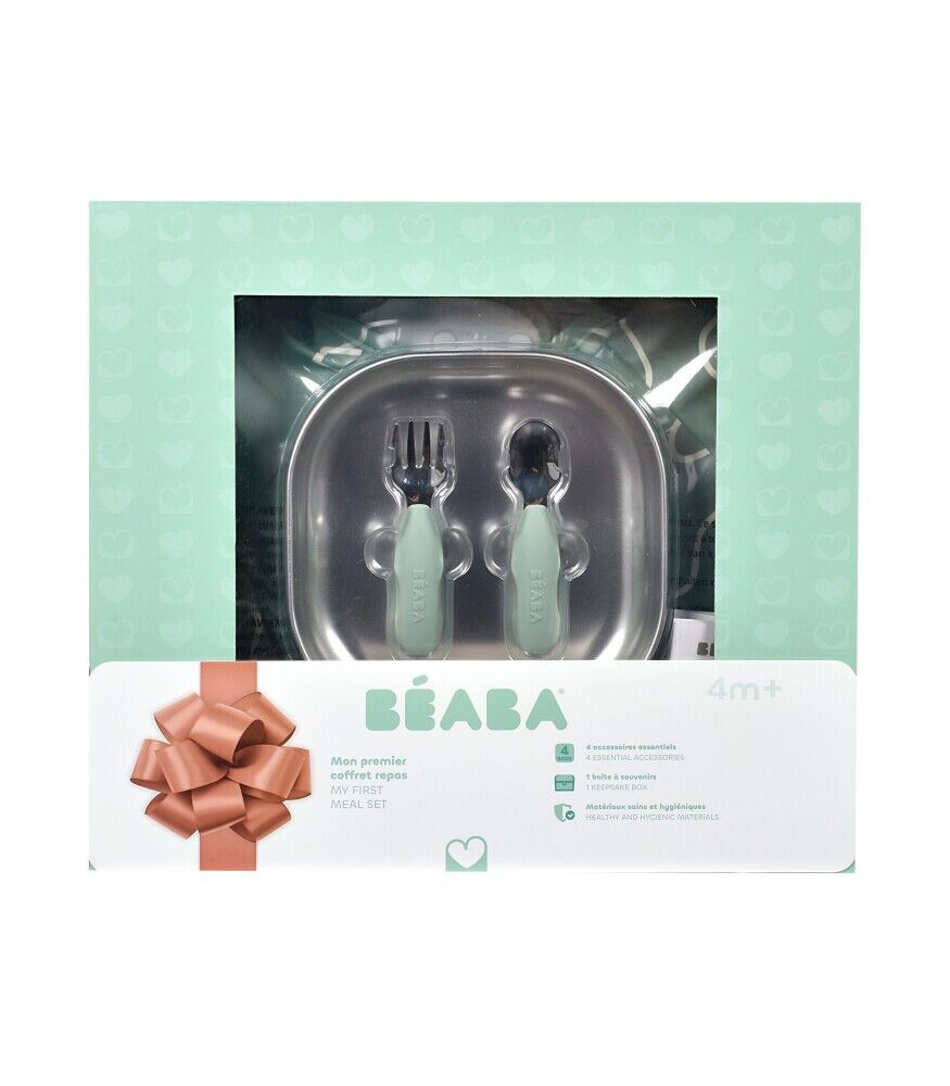 Beaba İlk Yemek Setim Çelik, Sage Green
