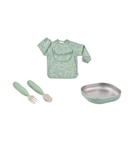 Beaba İlk Yemek Setim Çelik, Sage Green