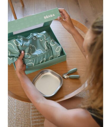 Beaba İlk Yemek Setim Çelik, Sage Green