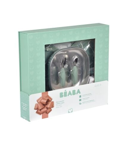 Beaba İlk Yemek Setim Çelik, Sage Green