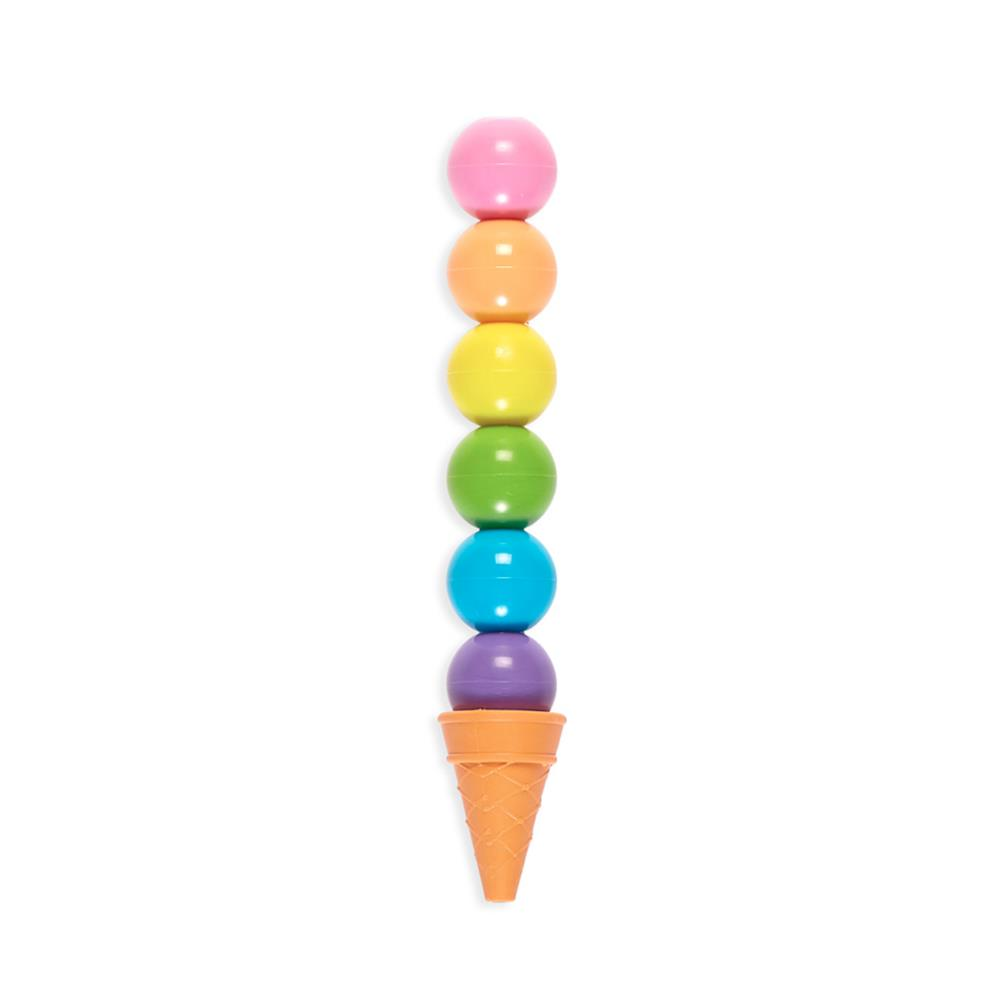 Ooly Rainbow Scoops 6 Renkli Silinebilir Mum Boya