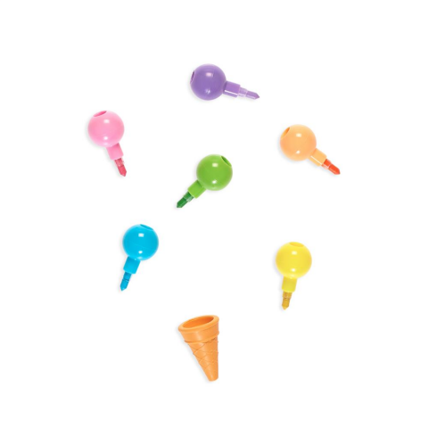 Ooly Rainbow Scoops 6 Renkli Silinebilir Mum Boya