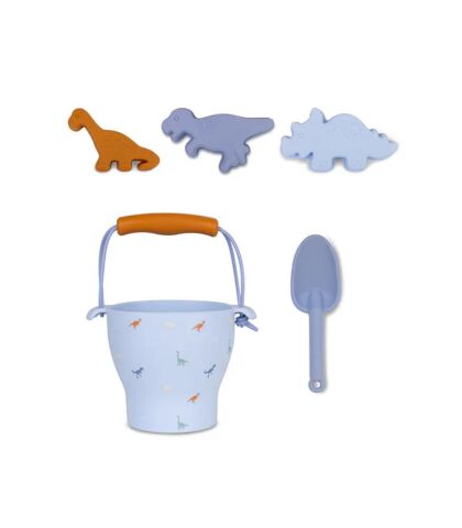 Swim Essentials Dinosaur Silikon Oyuncak Seti - Kova, Kürek ve 3 adet Kalıp