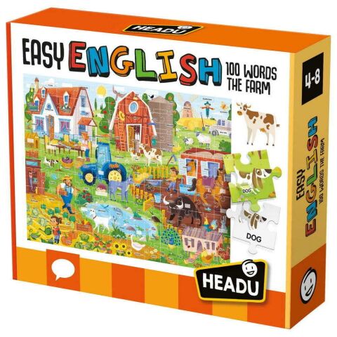 Headu Puzzle Easy English 100 Words Farm (Çiftlik Yapboz)