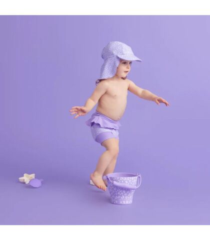 Swim Essentials Lila Leopard Silikon Oyuncak Seti - Kova, Kürek ve 3 adet Kalıp