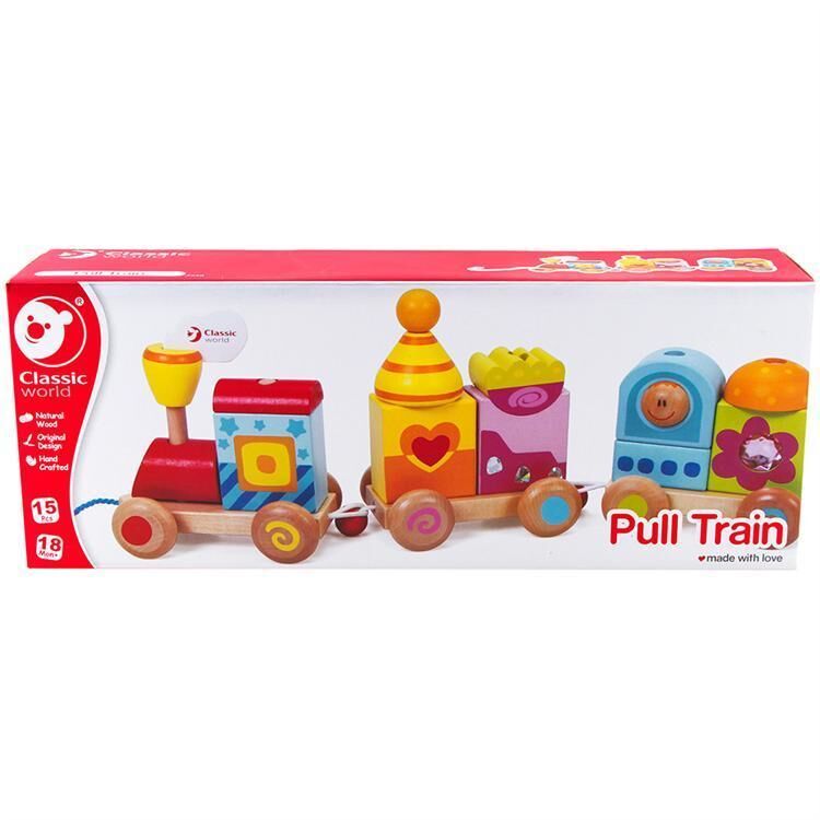 Classıc World - Ahşap Çekçek Tren Bloklar