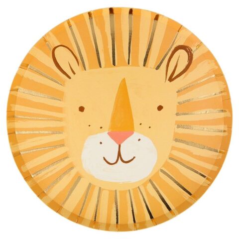 Meri Meri - Lion Plates - Aslan Tabak - 8'Li