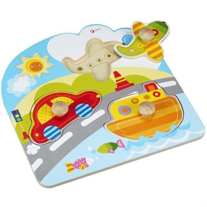 Classıc World - Ahşap Ulaşım Araçları Puzzle