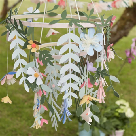 Meri Meri - Paper Garden Chandelier - Bahçe Süs Avize