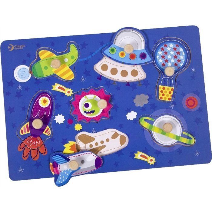 Classıc World - Ahşap Uzay Puzzle