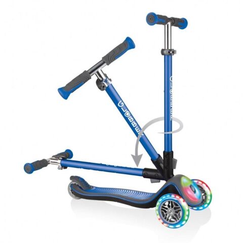 Globber Elite Deluxe Flash Full Işıklı Scooter - Lacivert