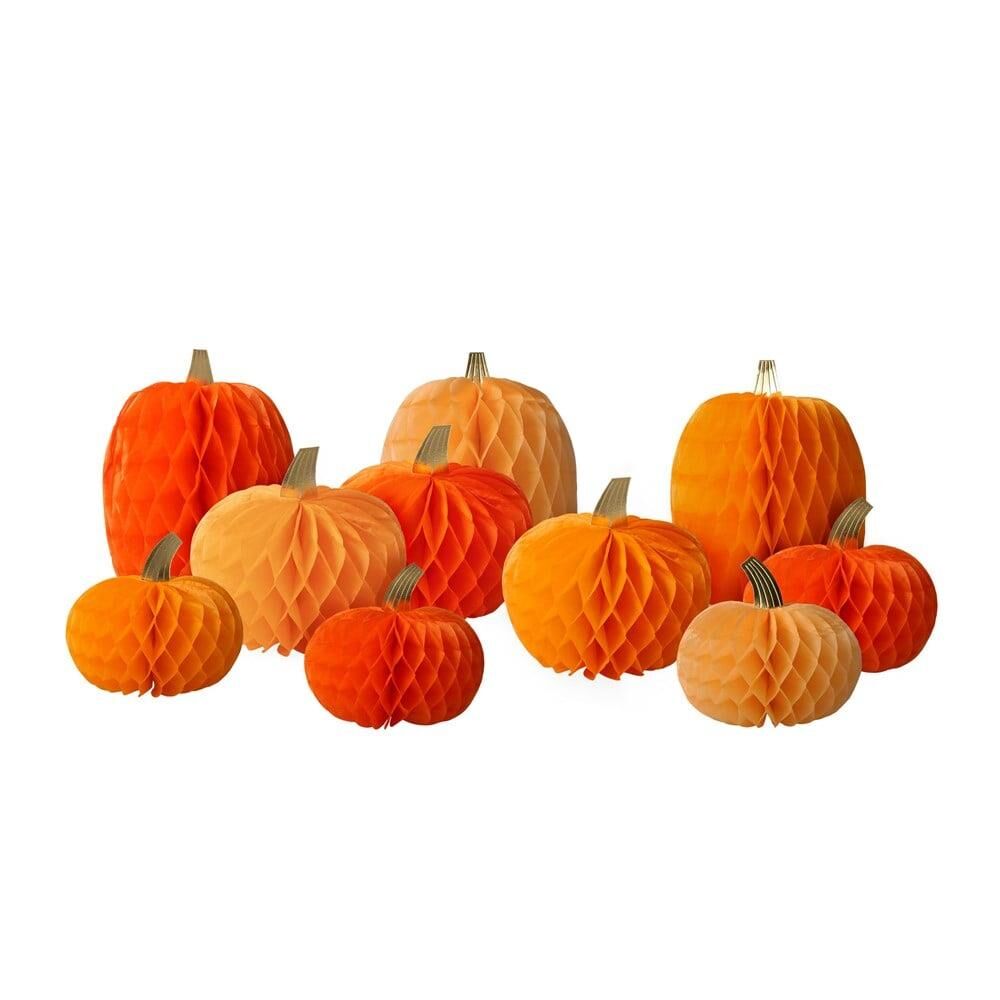 Meri Meri - Honeycomb Pumpkins - Petekli Bal Kabakları - 10'Lu