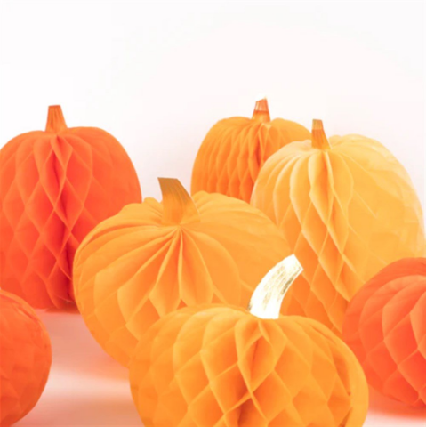 Meri Meri - Honeycomb Pumpkins - Petekli Bal Kabakları - 10'Lu