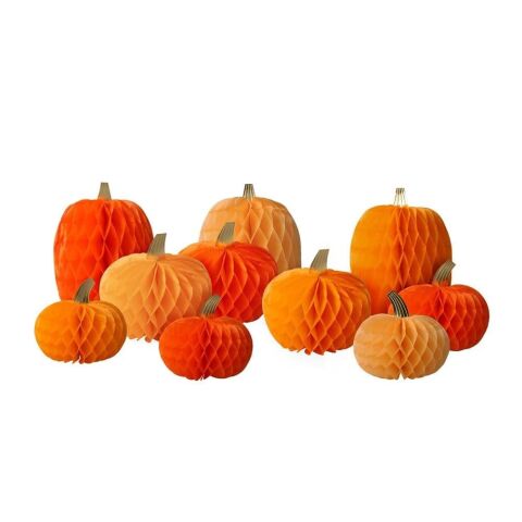 Meri Meri - Honeycomb Pumpkins - Petekli Bal Kabakları - 10'Lu