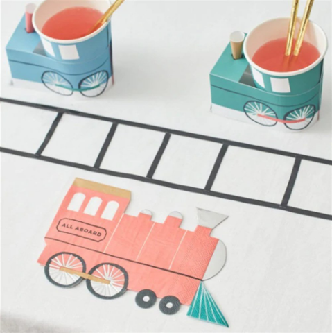 Meri Meri - Train Napkin - Tren Peçete - 16'Lı