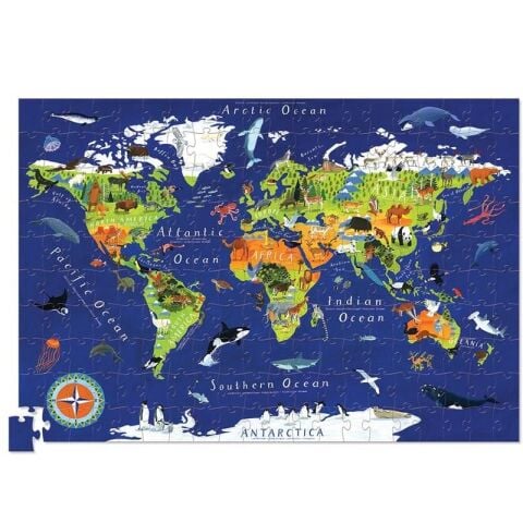 Crocodile Creek Poster Puzzle Dünya 200 Parça