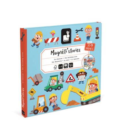 Janod Mıknatıslı Oyun Kitabı - Şantiye Hikayeleri