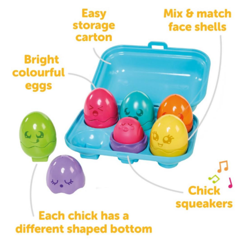 Tomy Parlak Renkli Saklambaçlı Yumurtalar / Hide & Squeak Bright Chicks