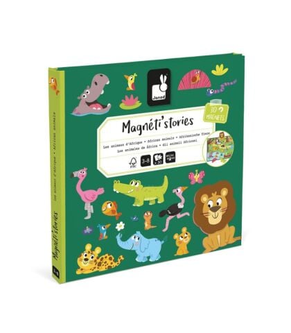 Janod Mıknatıslı Oyun Kitabı - Afrika Hayvanları