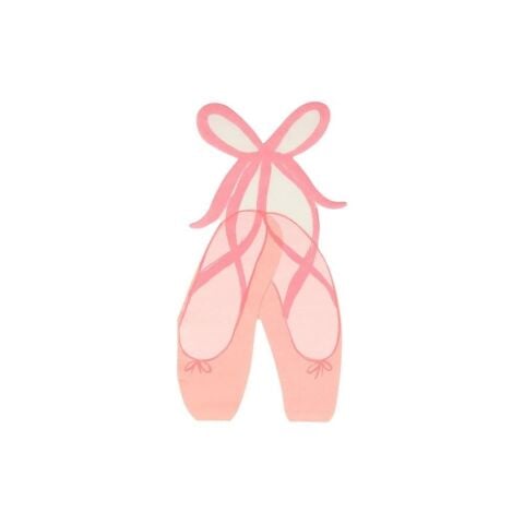 Meri Meri - Ballet Slippers Napkins - Balerin Peçete - 16'Lı