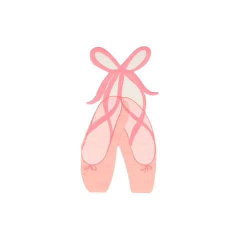 Meri Meri - Ballet Slippers Napkins - Balerin Peçete - 16'lı
