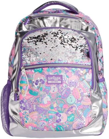 Smiggle - Flashy Sequin Klasik Okul Sırt Çantası