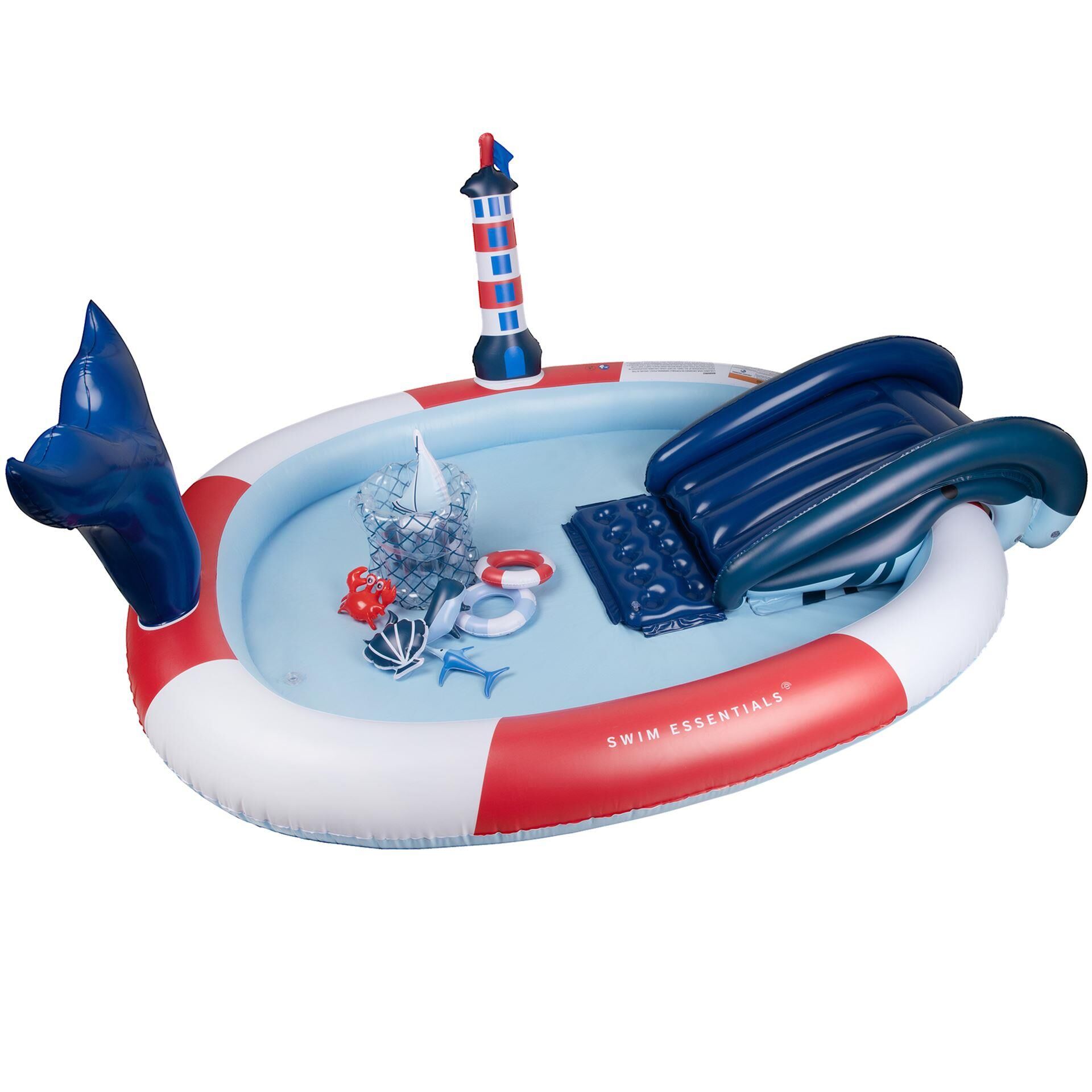 Swim Essentials Whale Fıskiyeli ve Kaydıraklı Şişme Oyun Havuzu 210cm