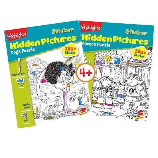 Sticker Hidden Pictures 2'li Set 4-7 Yaş