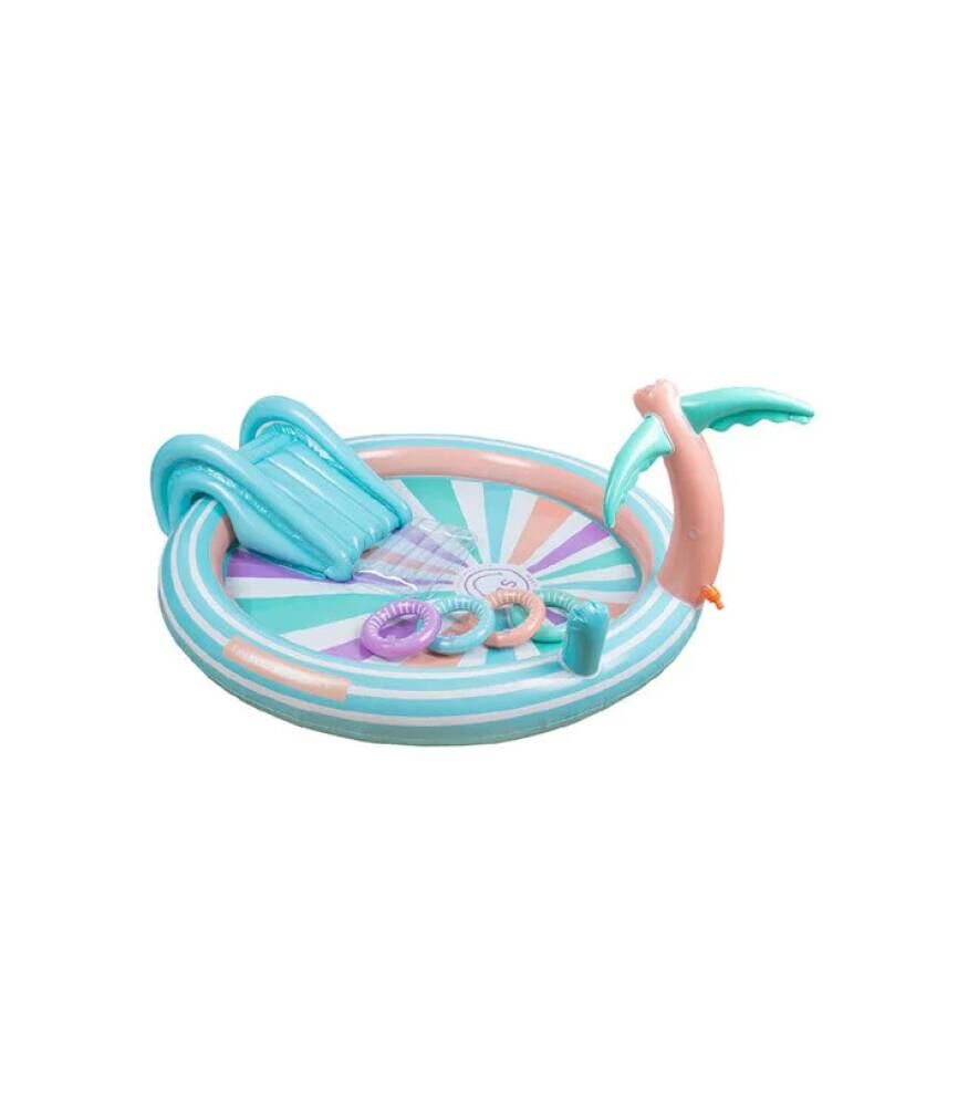 Swim Essentials Hello Sunshine Fıskiyeli ve Kaydıraklı Şişme Oyun Havuzu 210cm