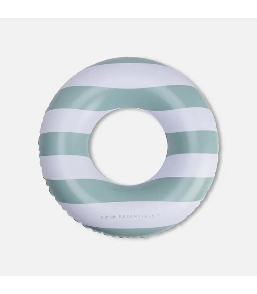 Swim Essentials Green White Striped Yüzme Simidi 90cm