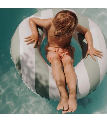 Swim Essentials Green White Striped Yüzme Simidi 90cm