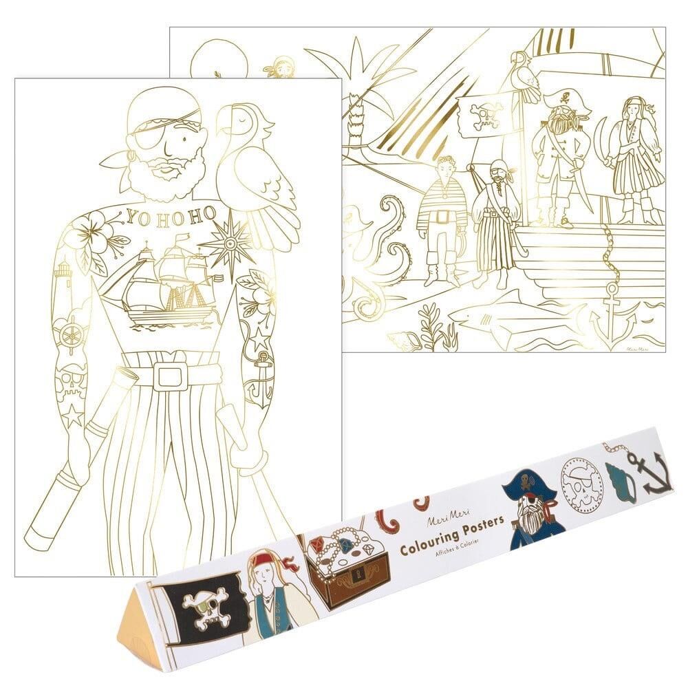 Meri Meri - Pirate Colouring Posters - Korsan Boyamalı Poster