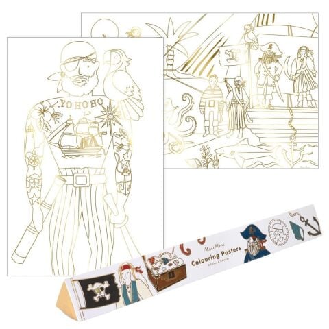 Meri Meri - Pirate Colouring Posters - Korsan Boyamalı Poster
